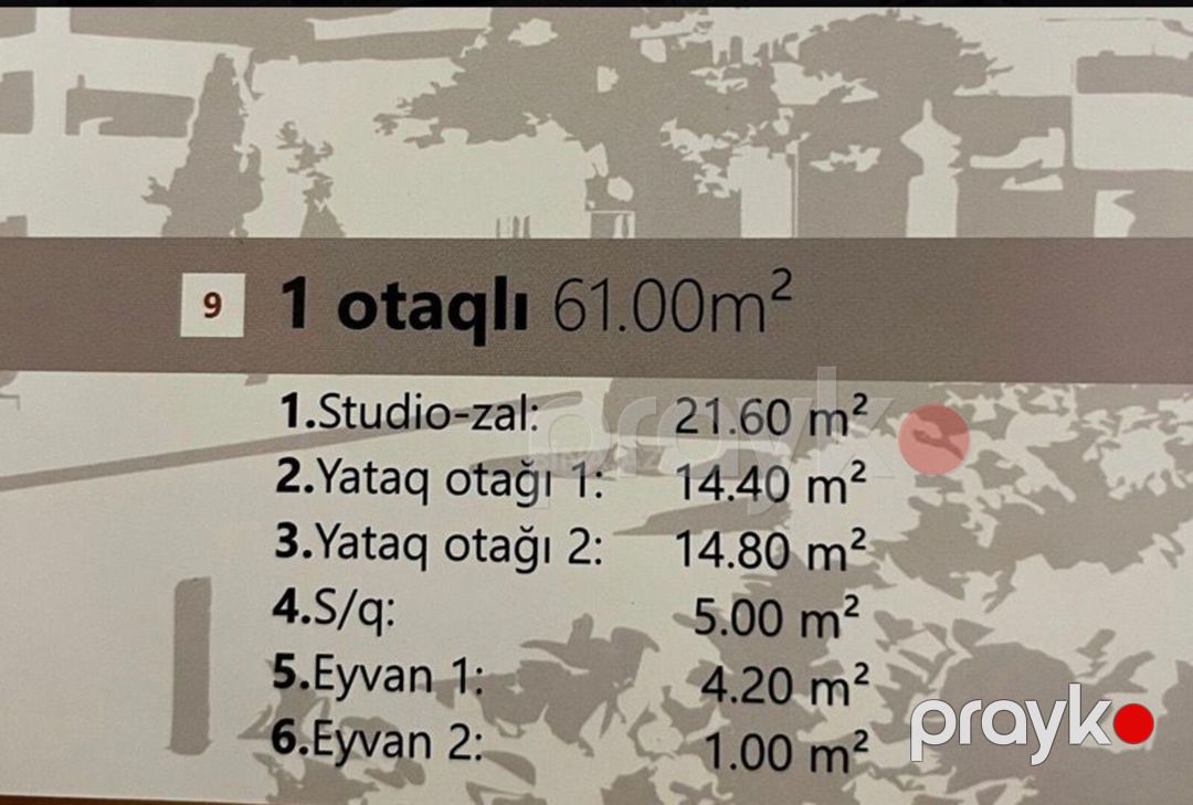 Satılır 2 otaqlı yeni tikili 61 m² — Mənzil, Bakı (4)