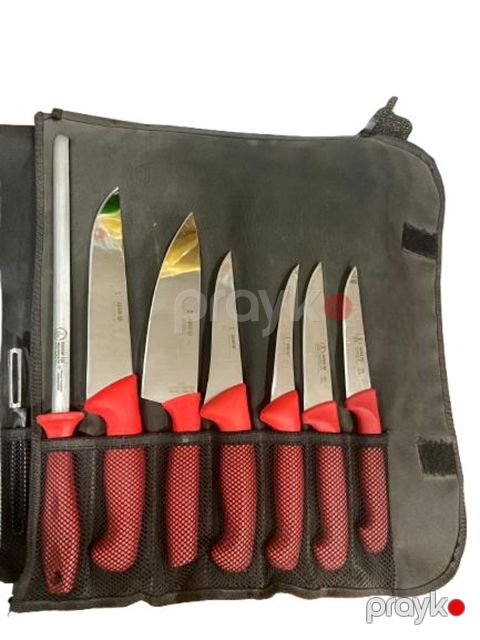 Bıçaq dəsti, qırmızı, 7 alət — Bakı