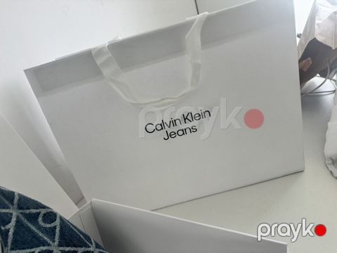 Calvin Klein Jeans denim çiyin çantası - Model: kiçik ölçülü — Bakı