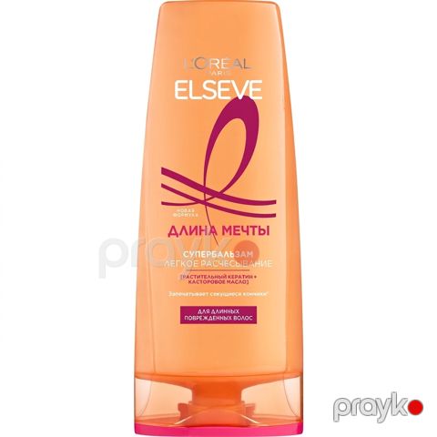 Saçlar üçün balzam Elseve Xəyalların uzunluğu, 400 ml, Asan daranma — Bakı