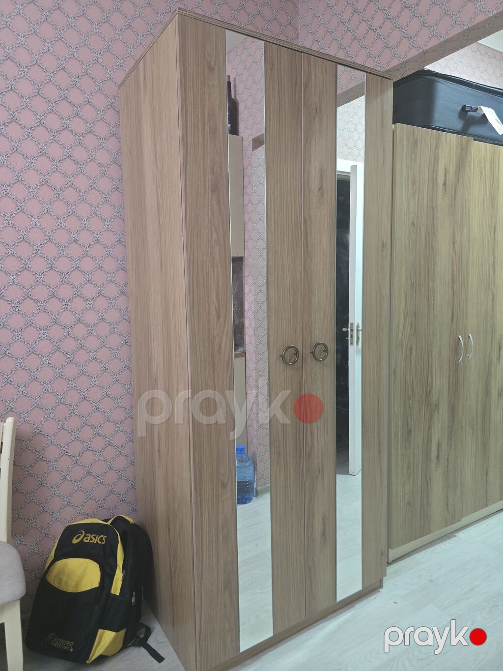 İkiqapılı paltar dolabı - Material: ağac teksturalı laminat (Mdf/ldsp — Şkaflar, Bakı (3)