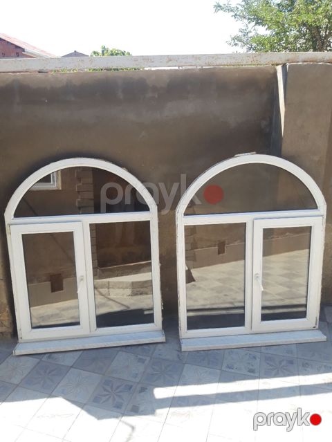 Plastik pəncərə dəsti - Model: Yarımtağ formalı PVC pəncərələr — Bakı
