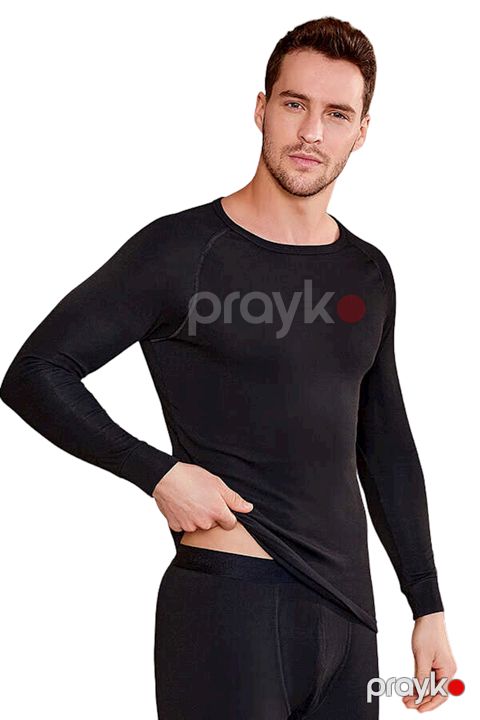 Kişilər üçün termo alt paltar yuxarı hissəsi Berrak 757, qara, polyester/viskoz/elastan, ölçü L — Bakı