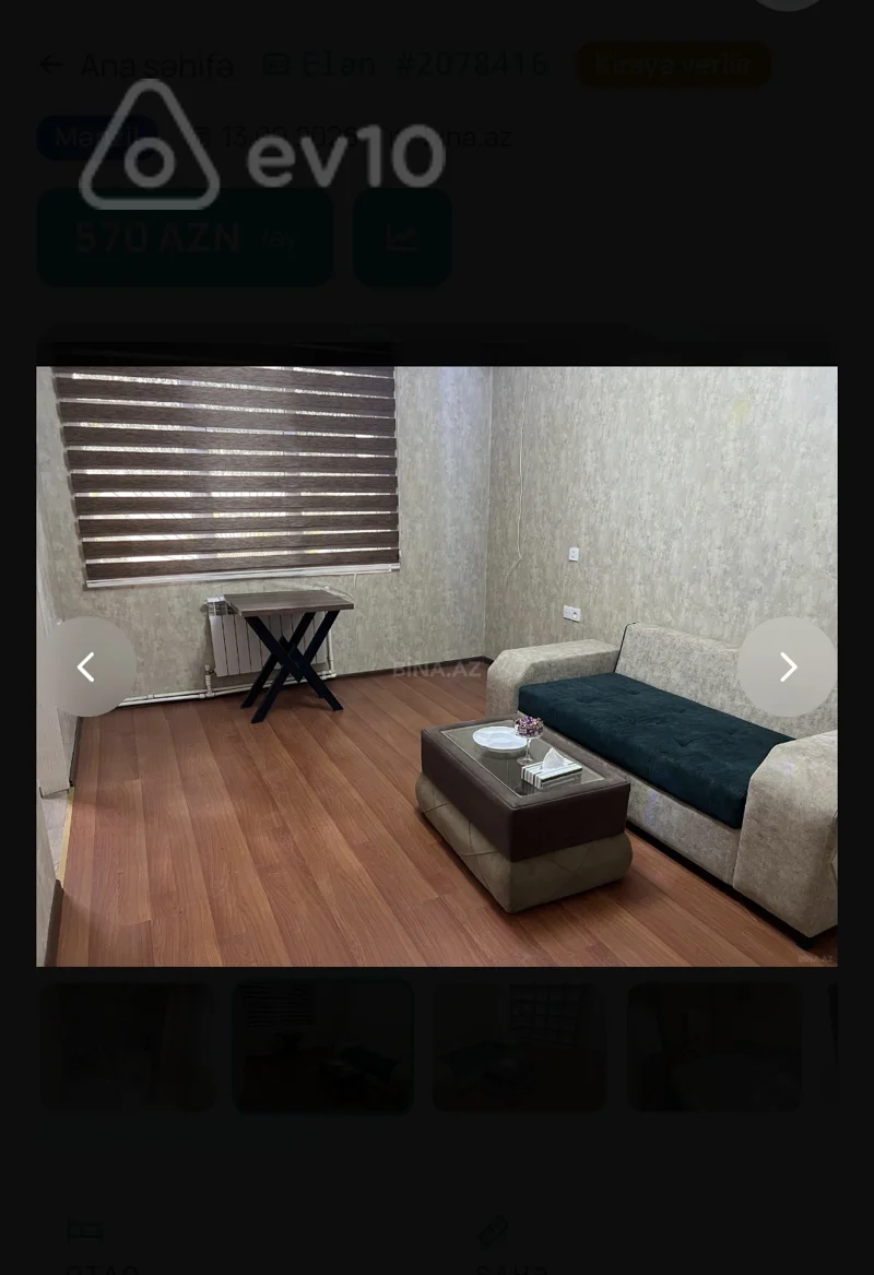 2 otaqlı mənzil, 50 m², Alı Mustafayev küçəsi 61 — kirayə — Mənzil, Bakı (6)