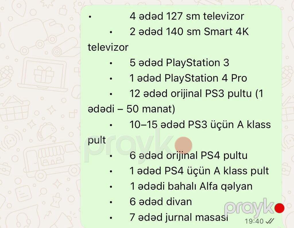 4 adad 127 sm televizor 2 adad 140 sm Smart 4K televizor 5 adad — Digər, Qobustan (5)