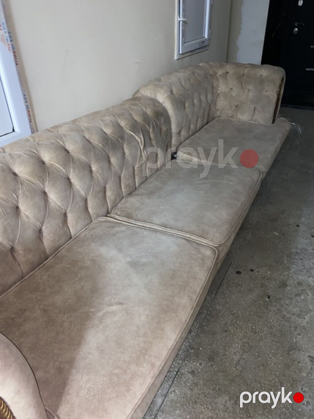 Klassik tərzli, böyük ölçülü yumşaq divan - Rəng: açıq bej/şampan — Divanlər, Bakı (3)