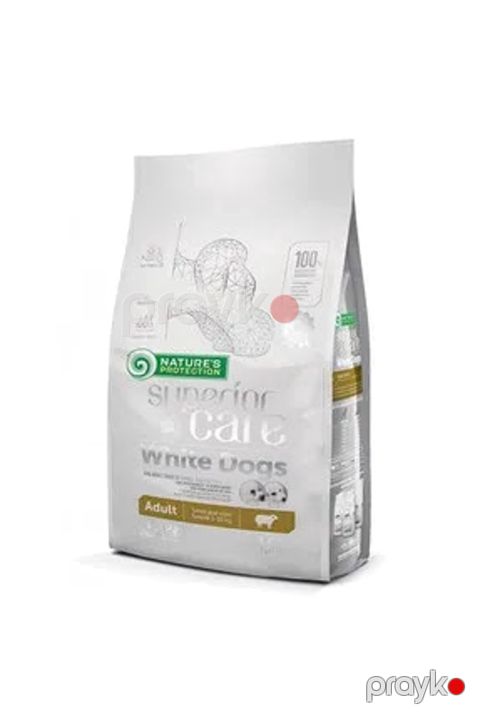 Quru yem Nature's Protection Small&Mini White Dog, yetkin kiçik və mini cins ağ itlər üçün, quzu əti ilə, 1 kq — Bakı