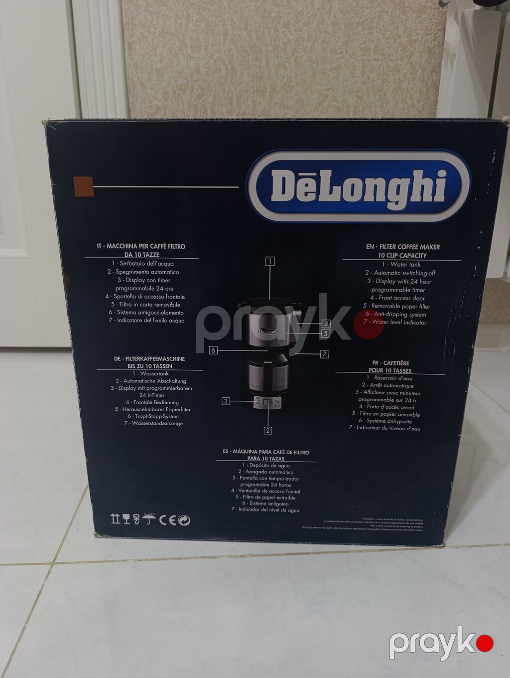 De’Longhi ICM15750 damcı (filter) tipli qəhvə maşını - 10 fincan — Qahvə aparatları və maşınları, Bakı (5)