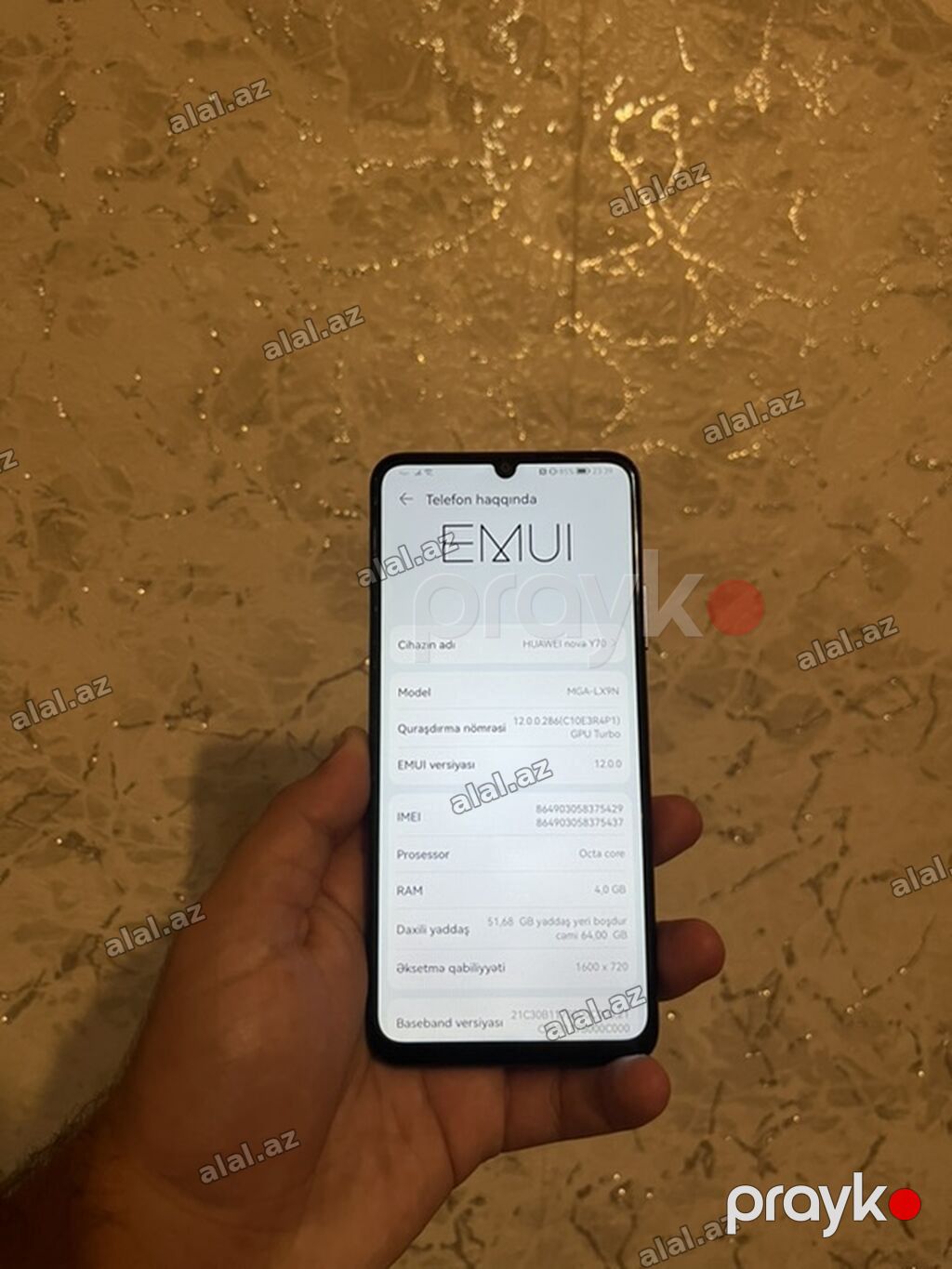 Huawei Nova Y70, 64 GB, rəng - Mavi, Barmaq izi — Elektronika, Bakı (4)