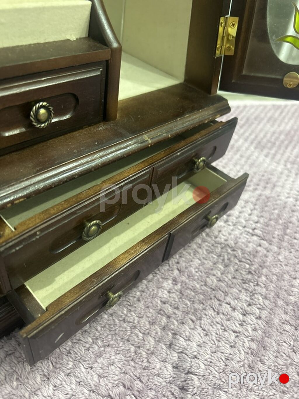 Ağacdan hazırlanmış zərgərlik/qızıl-qümüş dolabı - Material: tünd — Şkaflar, Bakı (4)