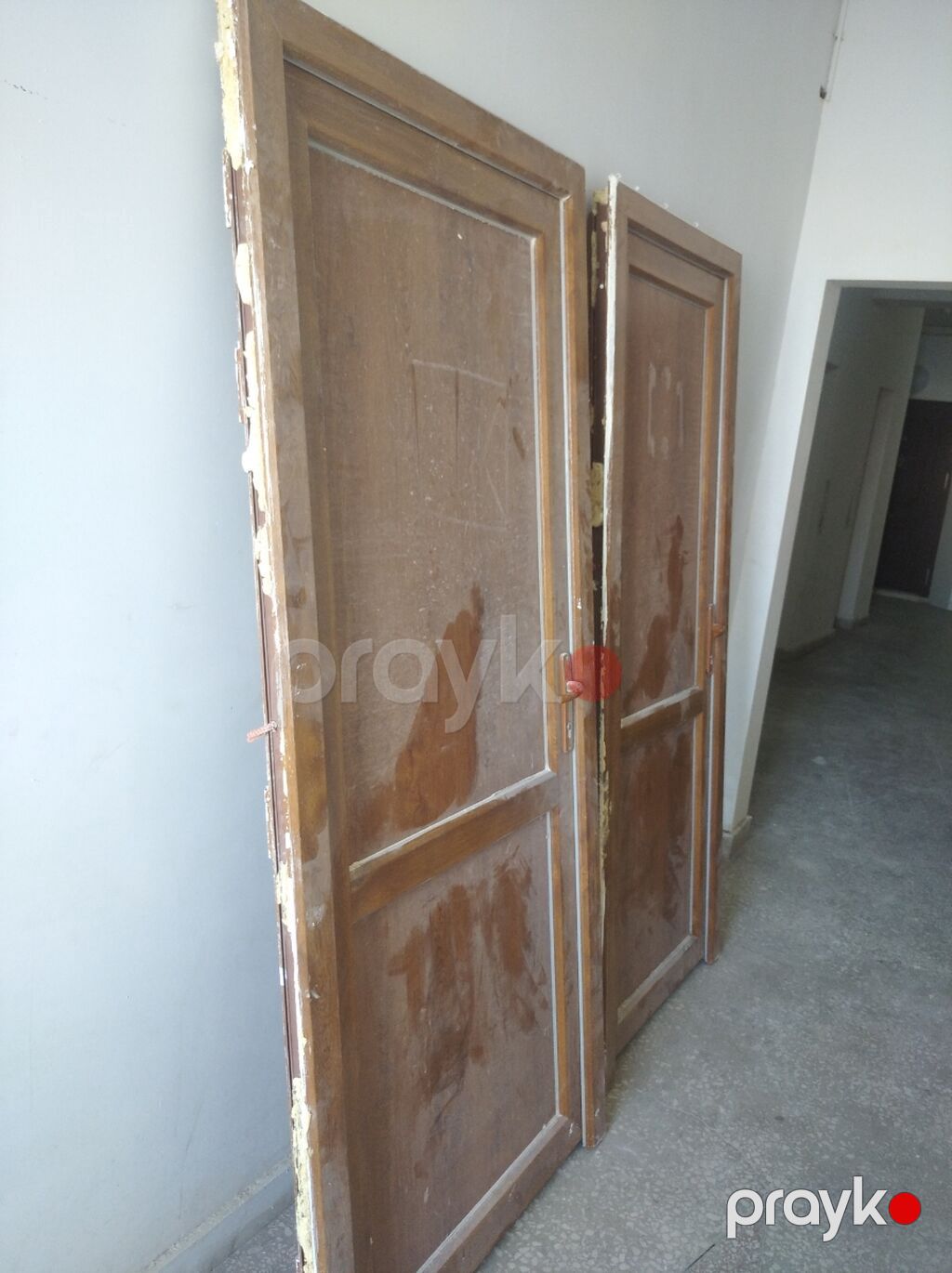 Məhsul: Taxta otaq qapıları (2 ədəd) - Material: Təbii taxta əsaslı — Pəncərələr, qapılar, balkonlar, Xırdalan (2)