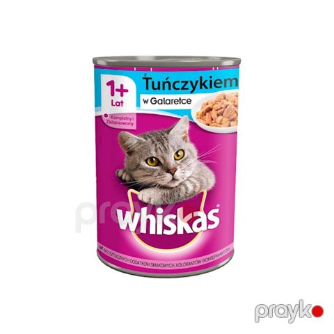 Konserv Whiskas yetkin pişiklər üçün, jele içində tuna ilə, 400 q
