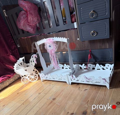Məhsul: Bəzi aksesuarlarla bəzədilmiş dekorativ “Baby” temalı komplekt — Digah