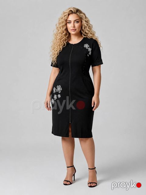Gündəlik don 0399610, qara, pambıq, ölçü 6XL — Bakı
