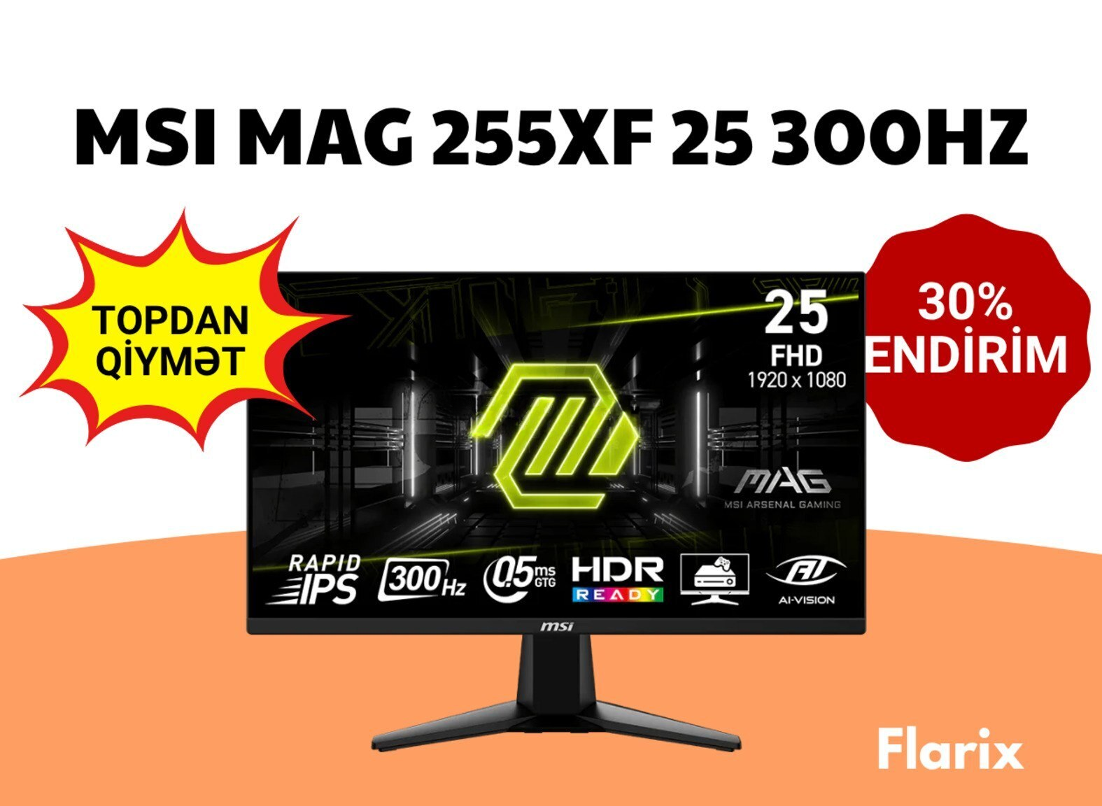 Monitor MSI MAG 255XF 25" 300Hz