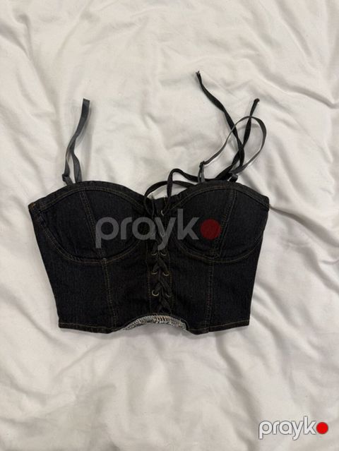 Qadınlar üçün denim korset top - Material: qalın denim (cins parça) — Bakı