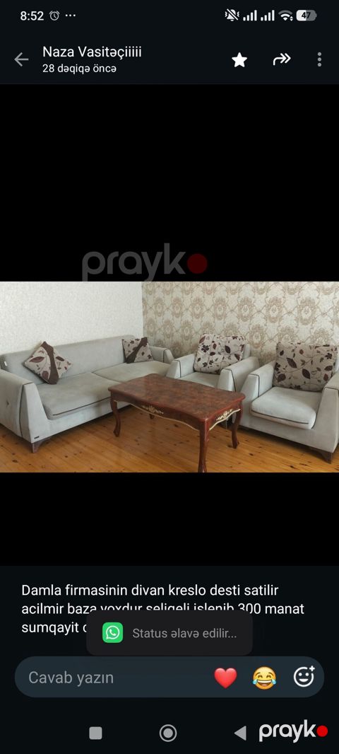 Damla firmasinin divan kreslo desti satilir acilmir baza yoxdur — Bakı