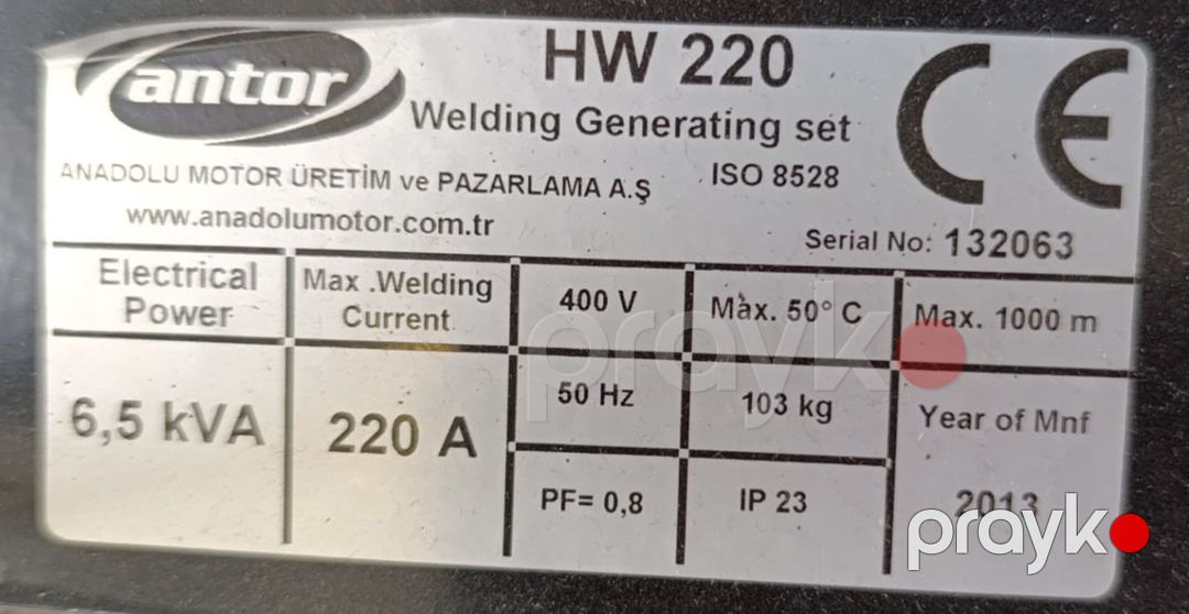 Honda mühərrikli qaynaq generatoru – Antor HW 220 (6.5 kVA / 220A) — Biznes və avadanlıq, Bakı (2)