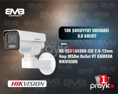 DS-2CD1A43G0-IZU 2.8-12mm 4MP IR50m PT kamera — Bakı