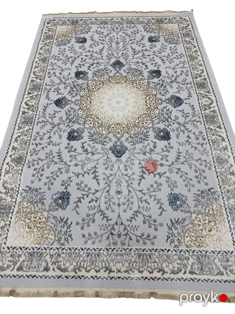 Xalça Skandinaviya N12, ipək/pambıq, boz, 200x300 sm — Bakı