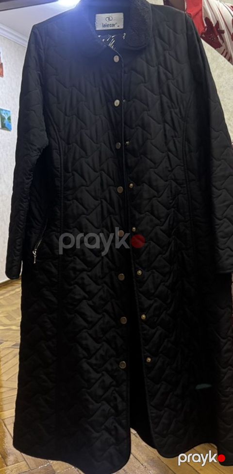 Lalezar brendinin qadın uzun kapşonkasız quilted palto/kurtkası — Bakı
