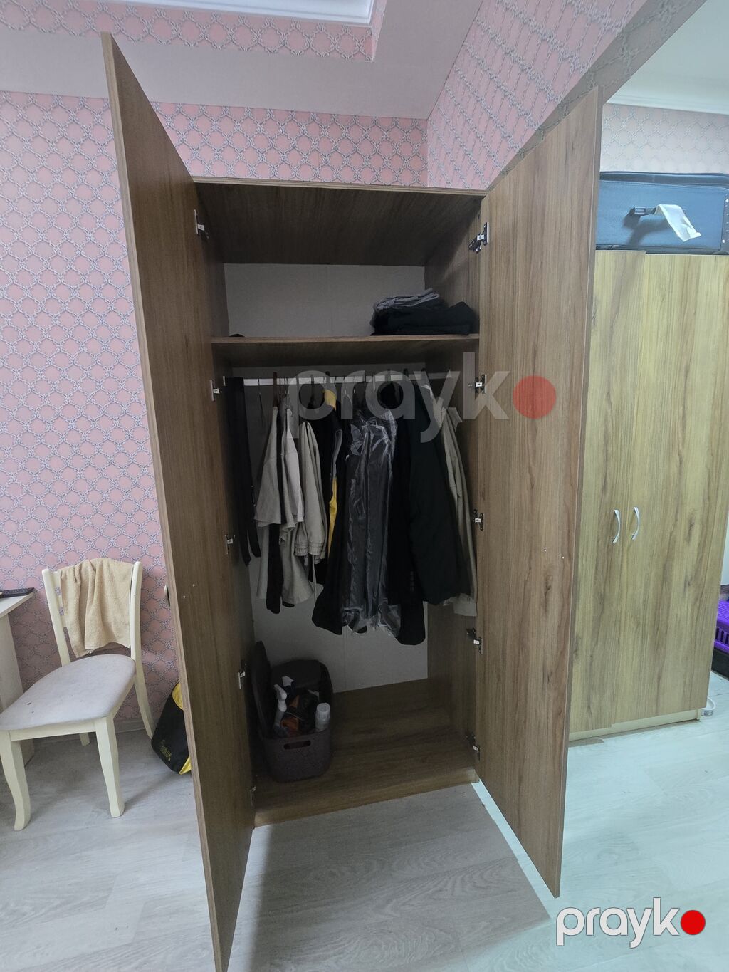 İkiqapılı paltar dolabı - Material: ağac teksturalı laminat (Mdf/ldsp — Şkaflar, Bakı (2)