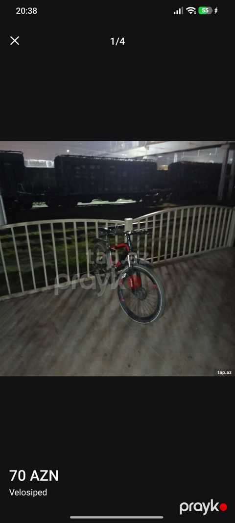 Velosiped – dağ/şəhər tipli, 26" təkərli - Rəng: qara-qırmızı — Masazır