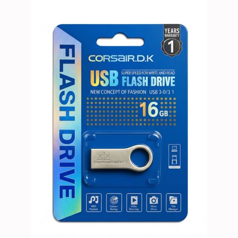 Corsair.D.K 16GB USB 3.0/3.1 Yüksək Sürətli Metal Flash Drive — Bakı