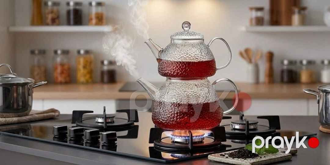 Çaydan dəsti 6921-3561, şüşə, şəffaf, 500/1500 ml — Mallar, Bakı (2)