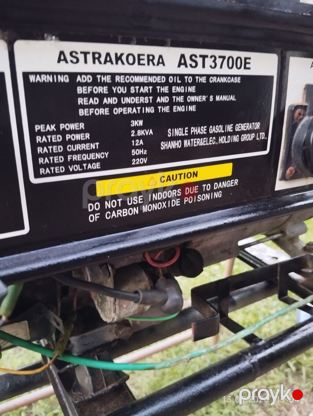 Astrakoera AST3700E benzin generatoru Texniki xüsusiyyətlər: - Tip: 1 — Generatorlar, Zaqatala (2)