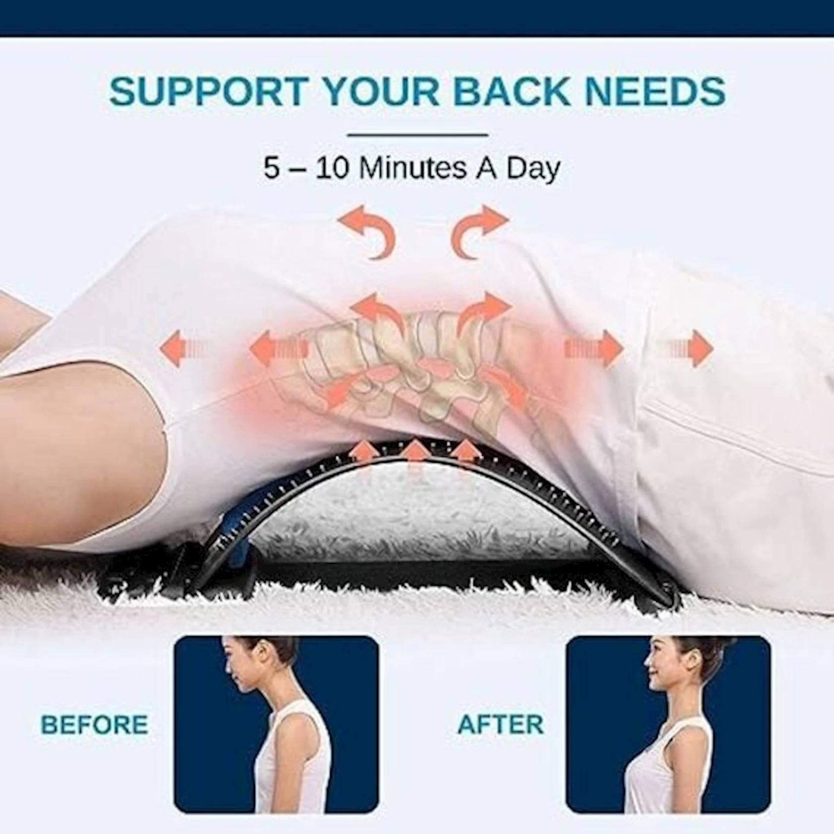 Bel üçün massajlı idman aləti Magic Back Support PR1396 — Masaj aparatları, Bakı (3)