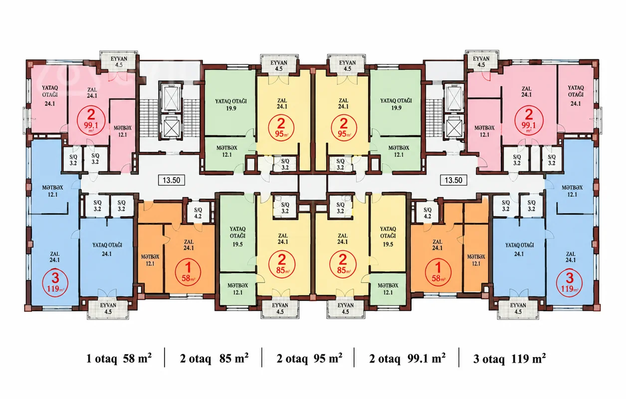 2 otaqlı mənzil, 85 m², Mir Cəlal küçəsi — Mənzil, Bakı (9)