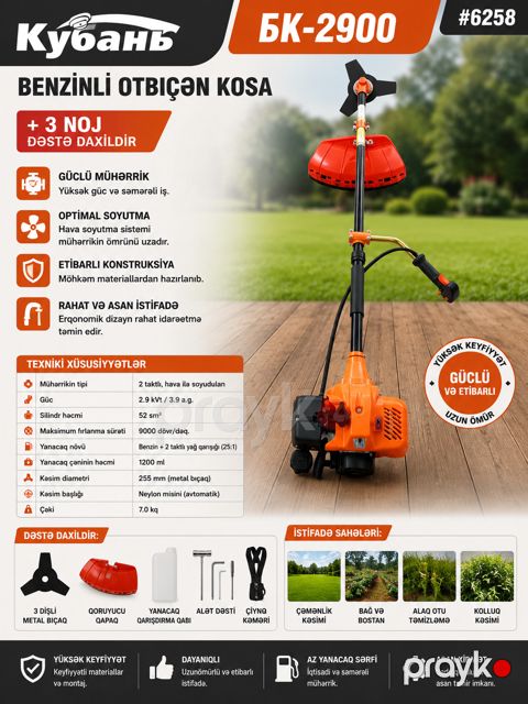 Benzinli trimmer Кубань БК-2900 — Bakı