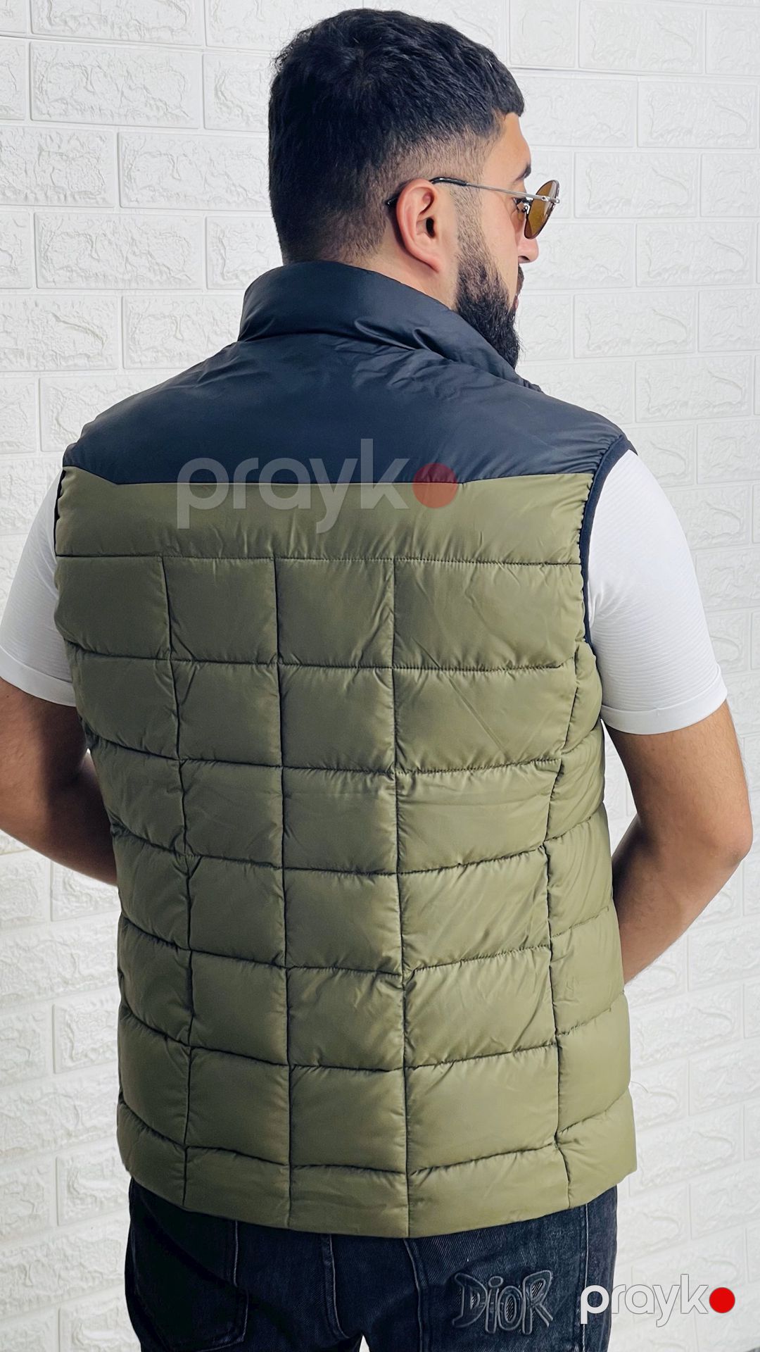Kişilər üçün qalın jilet 1415-15300, yaşıl, polyester, ölçü XXL — Mallar, Bakı (3)