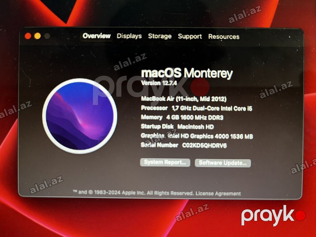 İşlənmiş Apple MacBook, 11.6 Intel Core i5, 512 GB, Ünvandan götürmə — Elektronika, Bakı (4)
