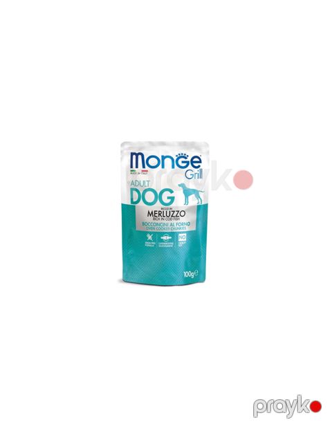 Nəm yem Monge Gril Adult Dog, Merluzzo, 100 q