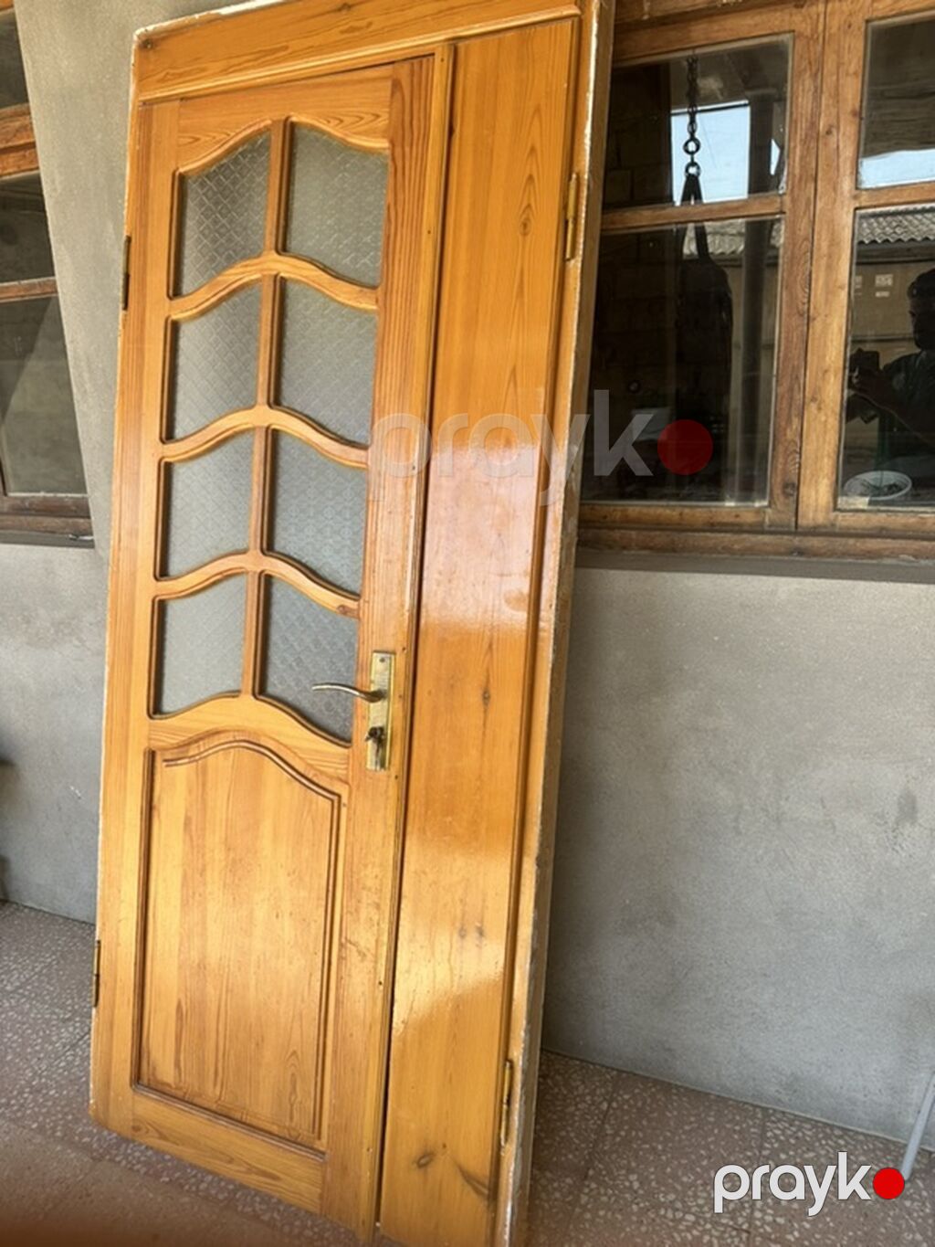 Taxta otaq qapısı – şüşəli model - Material: təbii ağac (şpon deyil) — Pəncərələr, qapılar, balkonlar, Digah (4)