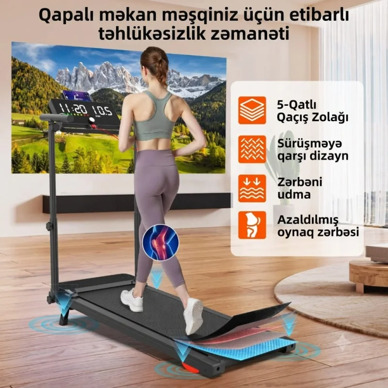 Qaçış yolu, elektrikli, ev üçün, peşəkar, elektrikli, əl ilə idarəetmə ilə, pilləli, 120 kq — Koşu simulyatorları, Bakı (5)