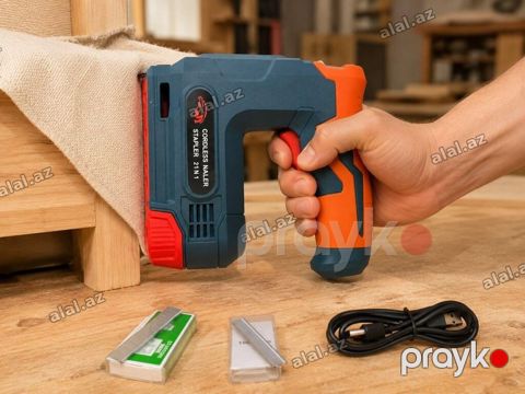 Stepler elektron Simsiz 2-in-1 Dırnaq Və Ştapel Tapançası (Cordless — Bakı