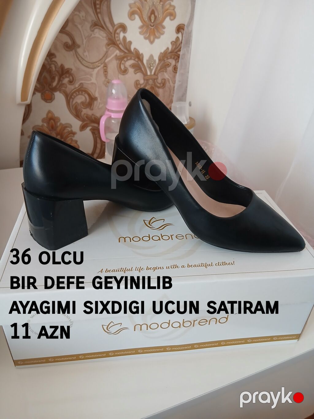 Tuflilər, Ölçü: 36, rəng - Ağ, İşlənmiş — Tufl, Xırdalan (2)