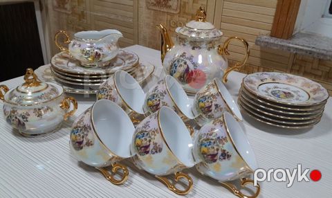Çay dəsti, Farfor, 6 nəfərlik, Çexiya — Bakı