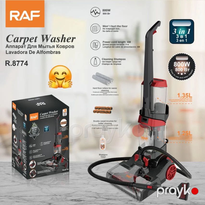 RAF R.8774 çoxfunksiyalı 3-in-1 yuyucu tozsoran 800W — Tozsoran, Bakı (3)