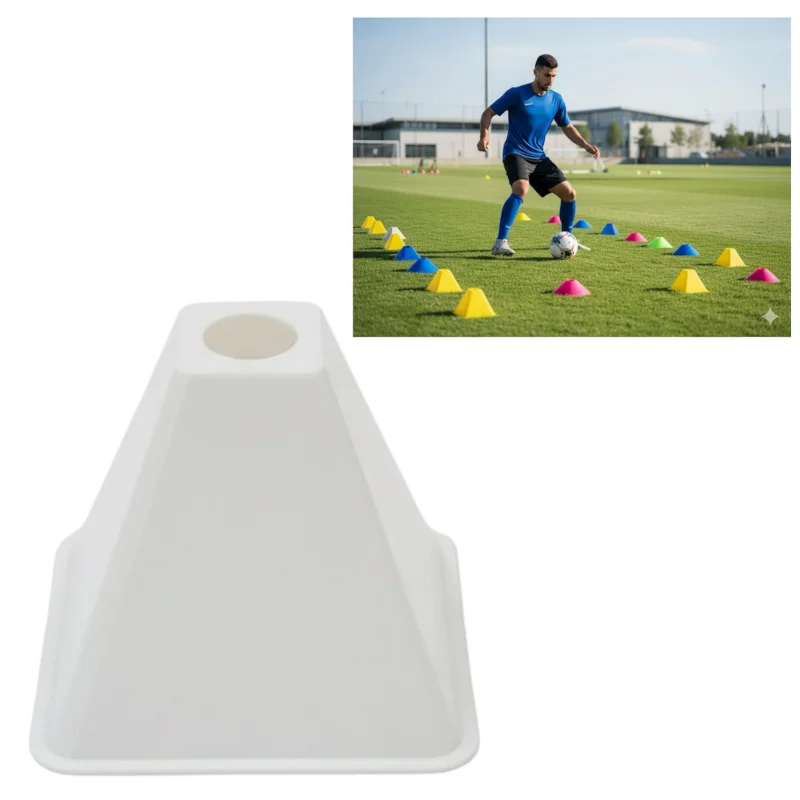Məşq üçün konus WS1862, plastik, 10 sm, ağ — Bakı