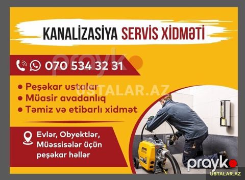 Kanalizasiya açma xidməti — Bakı