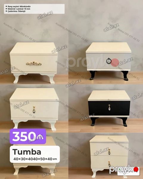 Tumba – yataq otağı və qonaq otağı üçün praktik balaca şkaf — Bakı