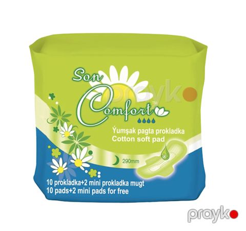 Gigiyenik bezlər Sen Comfort Cotton soft pad, 290 mm, 12 əd — Bakı