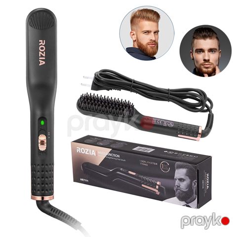 Rozia RZ-7111 Saç və Saqqal Düzləşdirici – Keramik Başlıqlı Elektrikli Daraq — Bakı