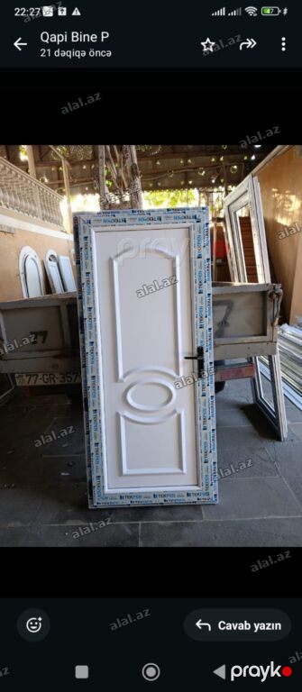 Hamam üçün Yeni Plastik qapı 80x200 sm Üzlük ilə, Zəmanətli, Ödənişli quraşdırma — Mallar, Bakı (4)