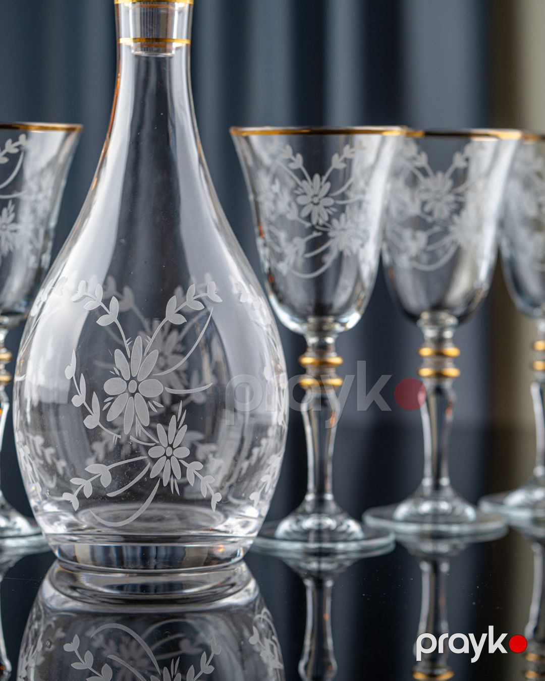 Qrafin və fujer dəsti Buta Glass, şüşə, 7 əd — Mallar, Bakı (2)