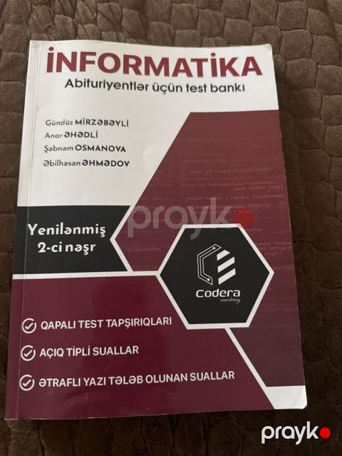 Məhsul: “İnformatika – Abituriyentlər üçün test bankı” (Yenilənmiş — Mingəçevir